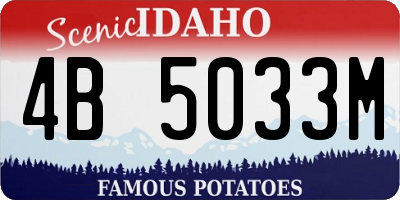 ID license plate 4B5033M
