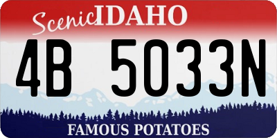 ID license plate 4B5033N