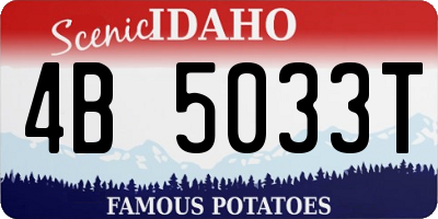 ID license plate 4B5033T