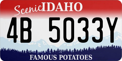 ID license plate 4B5033Y