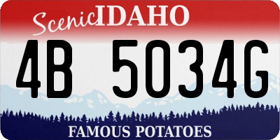 ID license plate 4B5034G