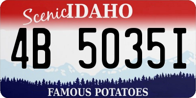 ID license plate 4B5035I