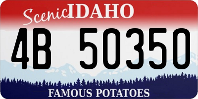 ID license plate 4B5035O