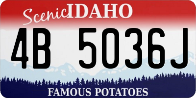 ID license plate 4B5036J