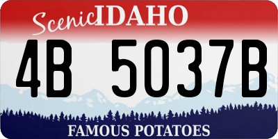 ID license plate 4B5037B