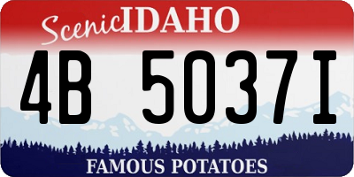 ID license plate 4B5037I