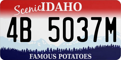 ID license plate 4B5037M