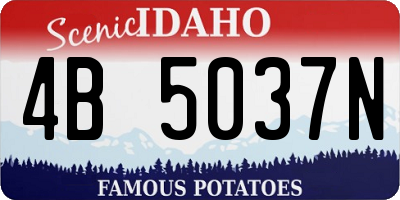 ID license plate 4B5037N