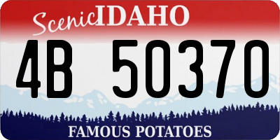ID license plate 4B5037O