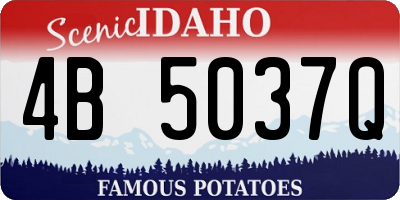 ID license plate 4B5037Q