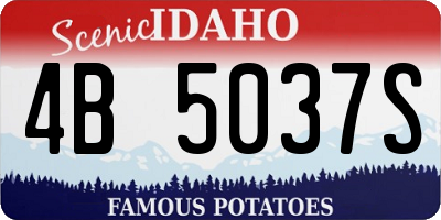 ID license plate 4B5037S