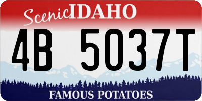 ID license plate 4B5037T