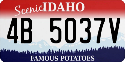 ID license plate 4B5037V