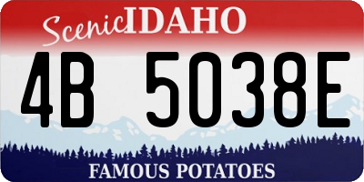 ID license plate 4B5038E
