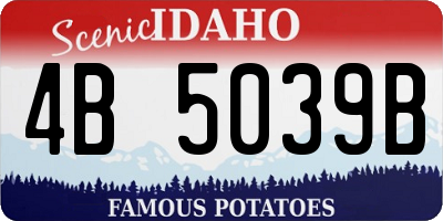 ID license plate 4B5039B