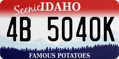 ID license plate 4B5040K