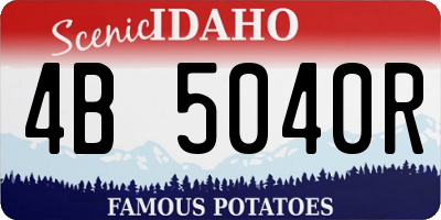 ID license plate 4B5040R