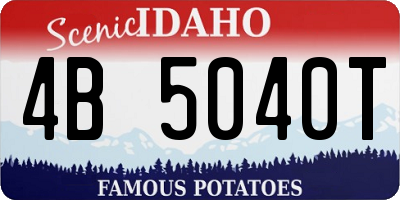 ID license plate 4B5040T