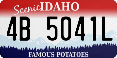 ID license plate 4B5041L