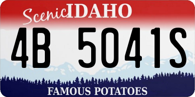 ID license plate 4B5041S