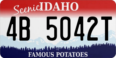 ID license plate 4B5042T