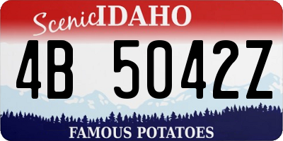 ID license plate 4B5042Z