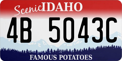 ID license plate 4B5043C