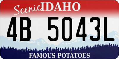 ID license plate 4B5043L