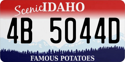 ID license plate 4B5044D