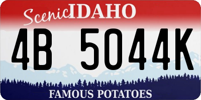 ID license plate 4B5044K