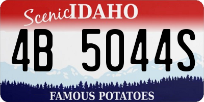 ID license plate 4B5044S