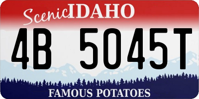 ID license plate 4B5045T