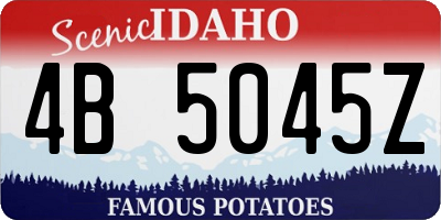 ID license plate 4B5045Z