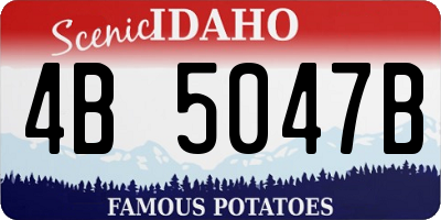 ID license plate 4B5047B