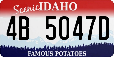 ID license plate 4B5047D