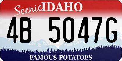 ID license plate 4B5047G