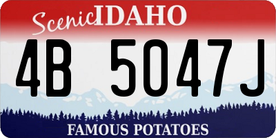 ID license plate 4B5047J