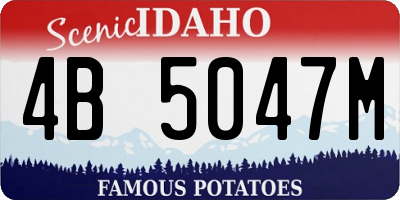 ID license plate 4B5047M