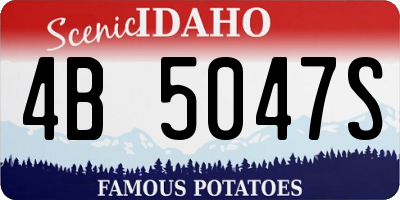 ID license plate 4B5047S