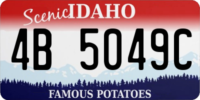 ID license plate 4B5049C