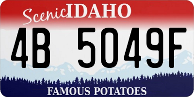 ID license plate 4B5049F