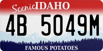 ID license plate 4B5049M