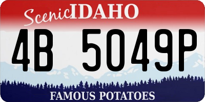 ID license plate 4B5049P