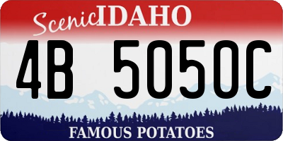 ID license plate 4B5050C