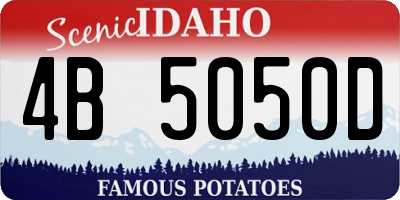 ID license plate 4B5050D