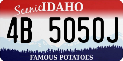 ID license plate 4B5050J