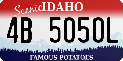 ID license plate 4B5050L