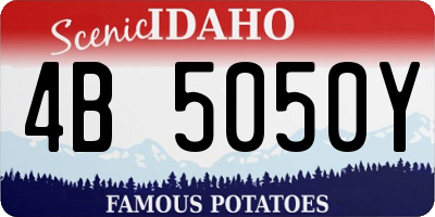 ID license plate 4B5050Y