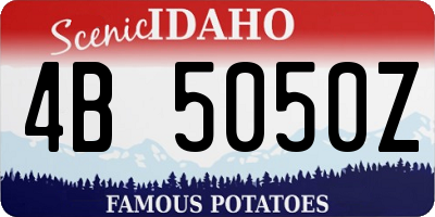 ID license plate 4B5050Z