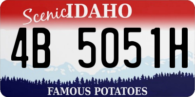 ID license plate 4B5051H